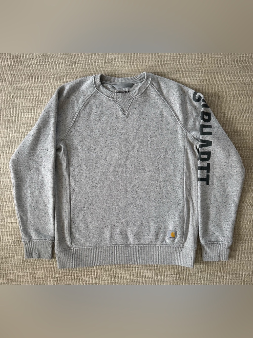 Carhartt grey relaxed fit midweight crewneck logo long sleeve sweatshirt women M